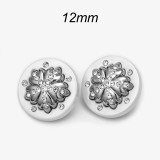 12mm snap button High end flower round metal button