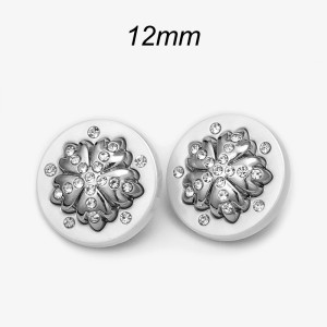 12mm snap button High end flower round metal button