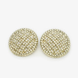 20mm snap button Gold metal versatile irregular circular grid