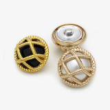 12mm snap button Grid pearl metal button