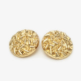 20mm snap button Gold metal versatile irregular circular grid