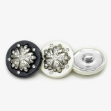 12mm snap button High end flower round metal button