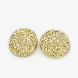 20mm snap button Gold metal versatile irregular circular grid