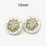 12mm snap button High end flower round metal button