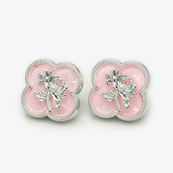 20mm snap button pink flower button