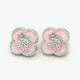 20mm snap button pink flower button