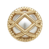12mm snap button Grid pearl metal button