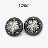 12mm snap button High end flower round metal button