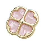 12mm snap button Pink clover resin metal double button