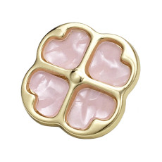 20mm snap button Pink clover resin metal double button