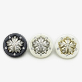 12mm snap button High end flower round metal button