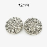 12mm snap button Gold metal versatile irregular circular grid