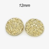 12mm snap button Gold metal versatile irregular circular grid