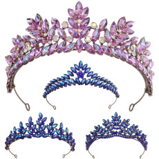 European and American Bridal Crown - Wholesale of Colorful Crystal Diamond Princess Headbands, Wedding Party Clothing and Accessories