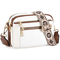 Hot selling multifunctional zipper crossbody bag in Europe and America, square bag, shoulder bag, wallet shoulder strap adjustable PU Leather