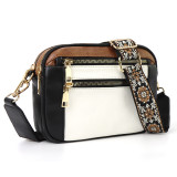 Hot selling multifunctional zipper crossbody bag in Europe and America, square bag, shoulder bag, wallet shoulder strap adjustable PU Leather