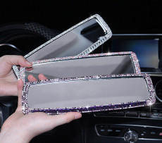 Goddess studded diamond car rearview mirror water diamond studded diamond car interior accessories for women