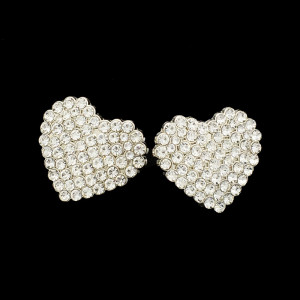 20mm metal snap button LOVE heart-shaped