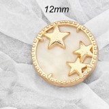 12mm metal snap button five-pointed star