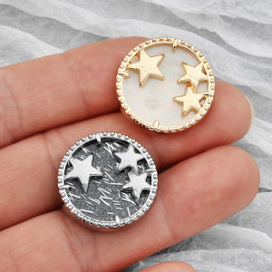 20mm metal snap button five-pointed star