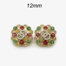 12mm metal snap button Advanced colored gold round