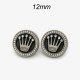 12mm snap button crown metal  rhinestone