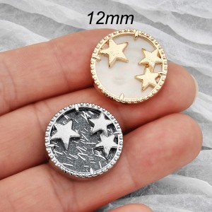 12mm metal snap button five-pointed star