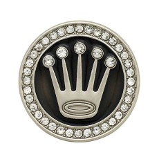 20mm snap button crown metal  rhinestone