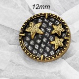 12mm metal snap button five-pointed star