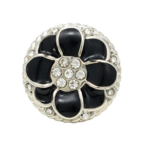 20mm metal snap button Red Purple Black flower