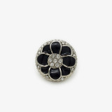 20mm metal snap button Red Purple Black flower