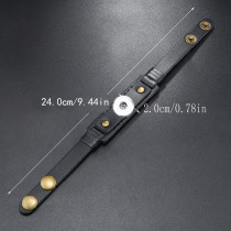 Handmade genuine leather bracelet fit 20mm snap button jewelry