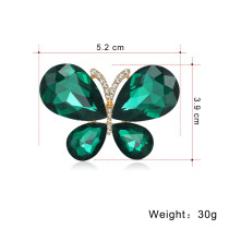Crystal insect animal rhinestone butterfly brooch women's suit luxurious exquisite brooch chest flower accessory
