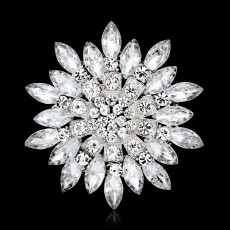 New crystal women's brooch, flower studded diamond brooch, chest flower, hand-held flower accessories wholesale