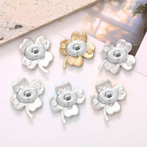 New 20mm snap button  Crystal Clover DIY Jewelry