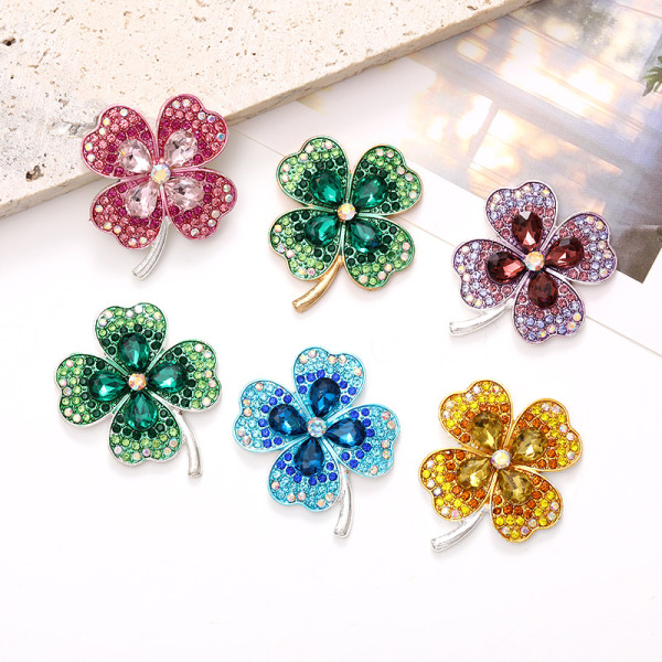 New 20mm snap button  Crystal Clover DIY Jewelry