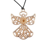Golden Angel Circular Pattern Necklace fit 20mm Snaps button jewelry wholesale