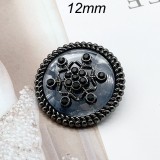New 12mm Snowflake metal snap button  Crystal DIY Jewelry