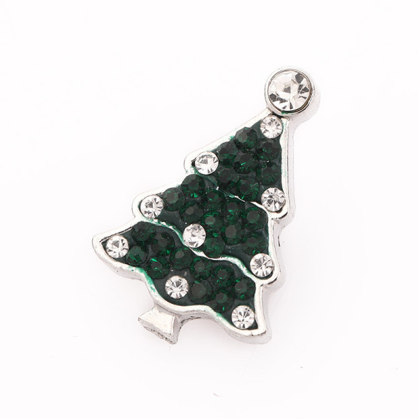 20MM Christmas snowman christmas tree with  Rhinestone snap button