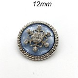 New 12mm Snowflake metal snap button  Crystal DIY Jewelry