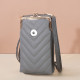 Mobile phone bag women large-capacity embroidered one-shoulder messenger bag fashion vertical wallet fit 18mm snap button jewelry