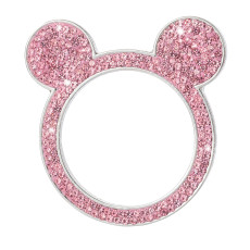 New diamond inlaid bear one button start ring cute mouse  crystal  car general decoration start button cover