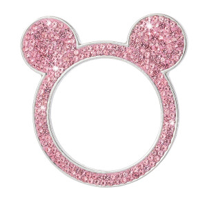 New diamond inlaid bear one button start ring cute mouse  crystal  car general decoration start button cover