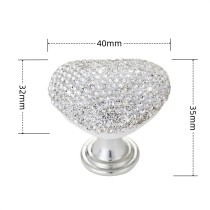 Crystal new diamond inlaid heart-shaped toilet press, creative water tank button assistant, fashionable heart-shaped button for women