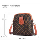 New PU mobile phone bag, women's crossbody small bag, casual large capacity zipper women's bag, multifunctional zero wallet