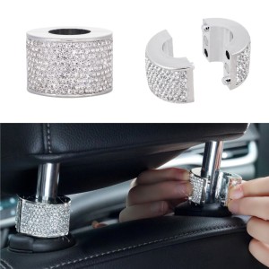 crystal rhinestone magnetic suction car headrest decorative ring creative full diamond car decorative products