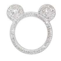 New diamond inlaid bear one button start ring cute mouse  crystal  car general decoration start button cover