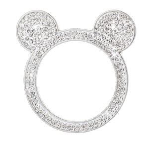 New diamond inlaid bear one button start ring cute mouse  crystal  car general decoration start button cover