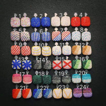 Crystal New Diamond Inlaid Foot Nails Full Diamond Nail Slices Finished Nail Stickers Nail Stickers Nail Stickers