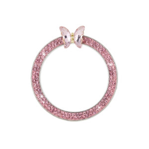 New diamond inlaid butterfly car one button start decorative ring crystal start decorative ring